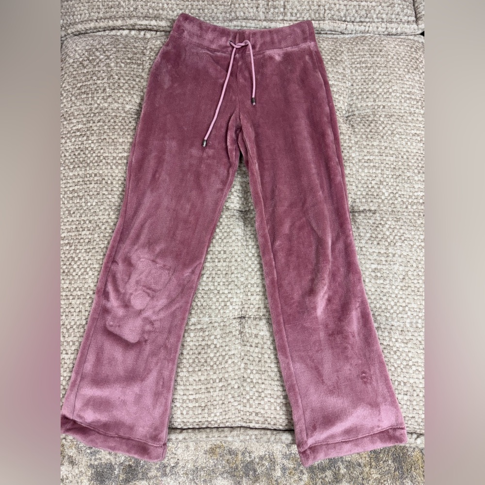 UGG Fuzzy Wide Leg Pants XS Pink Furry Warm Soft Winter Pants - Picture 3 of 12